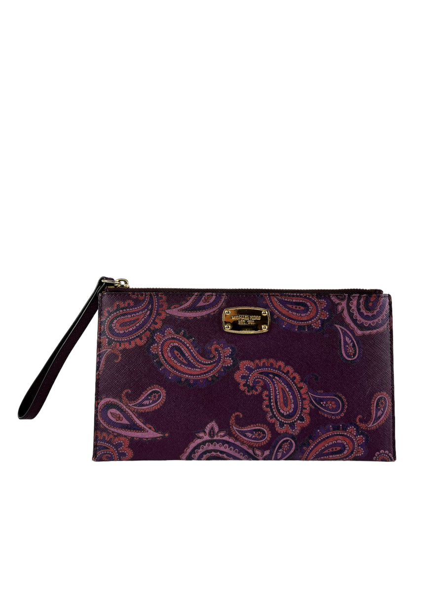 Michael kors hotsell purple clutch