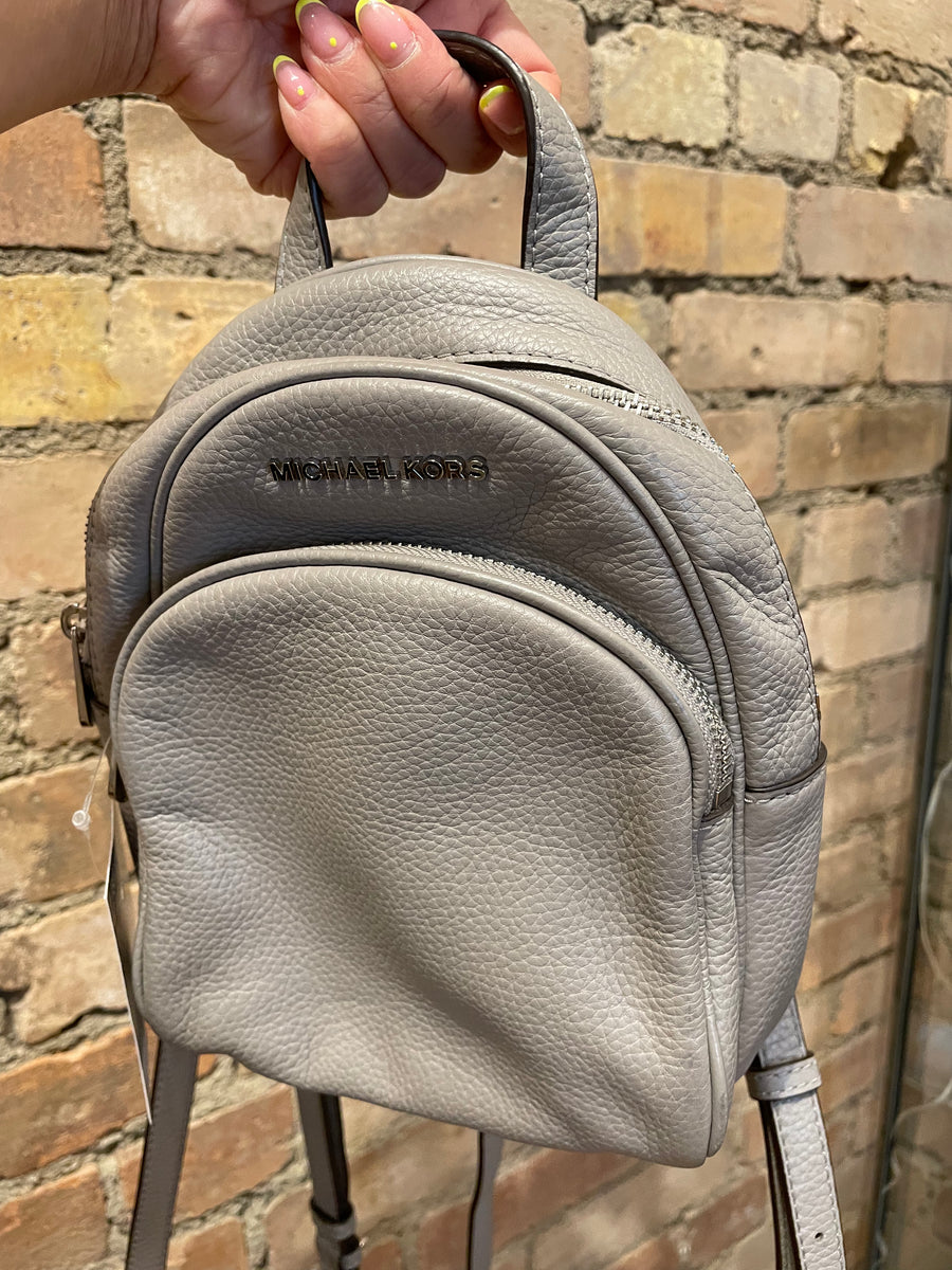 Michael kors gray backpack sale