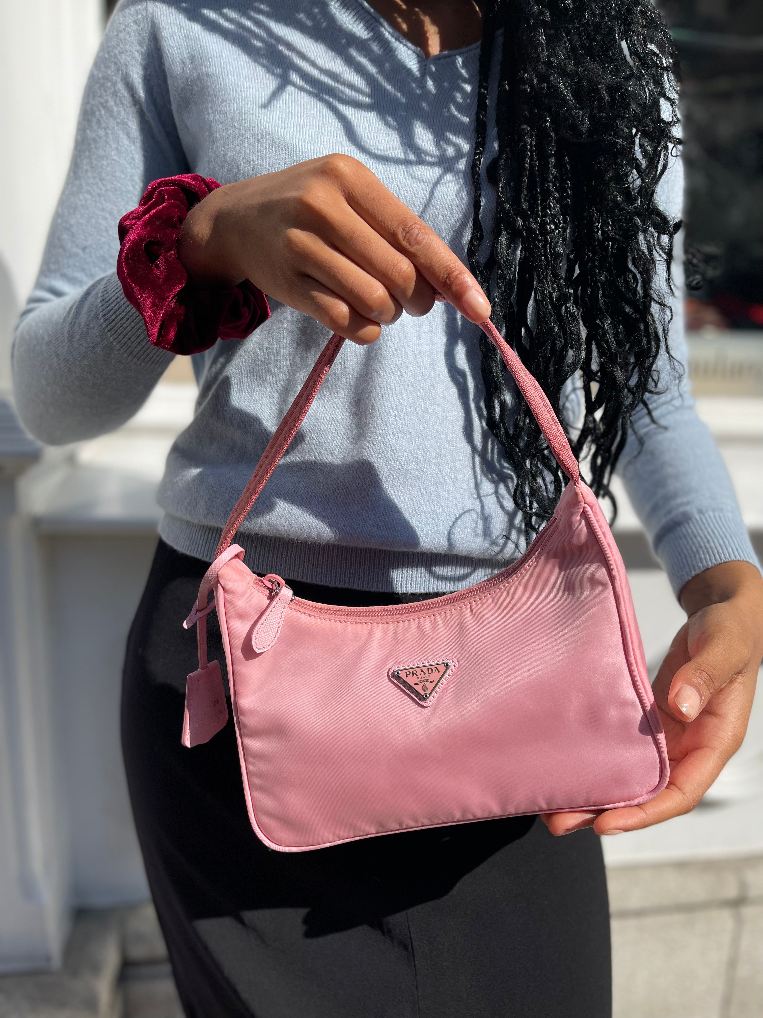 Prada nylon bag pink online