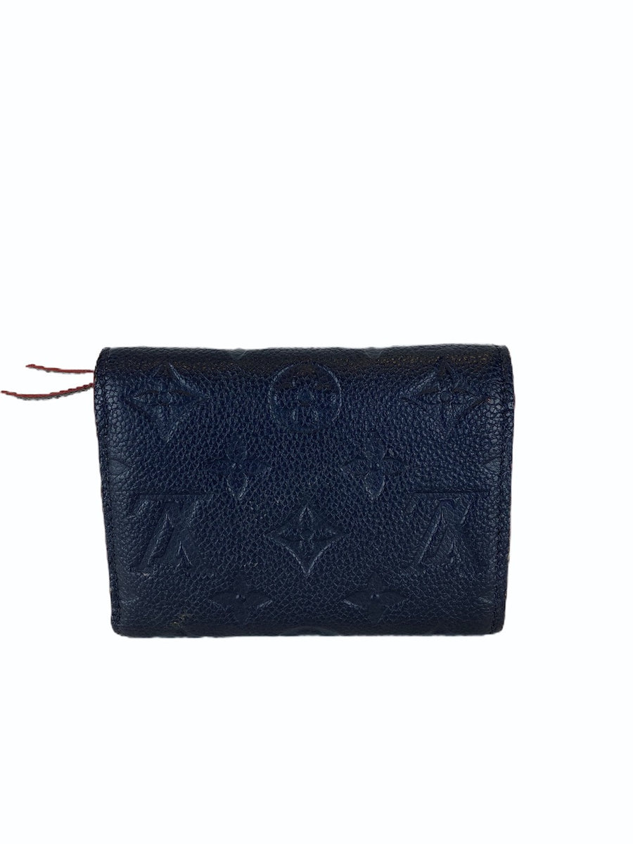 Victorine leather wallet Louis Vuitton Navy in Leather - 35299858