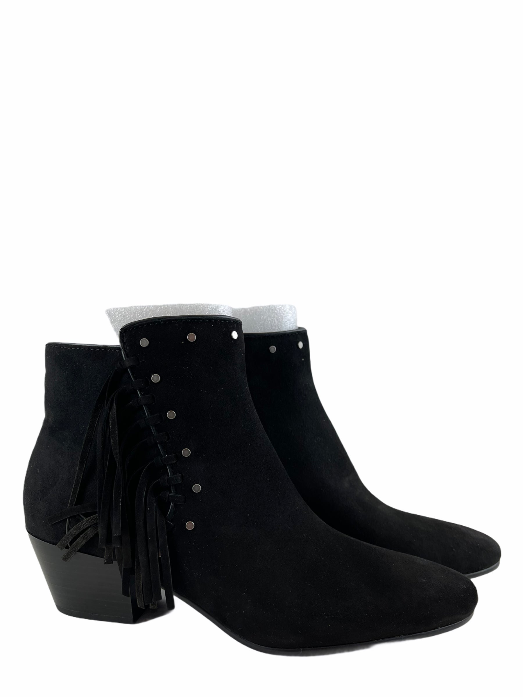 Sam edelman black fringe boots online