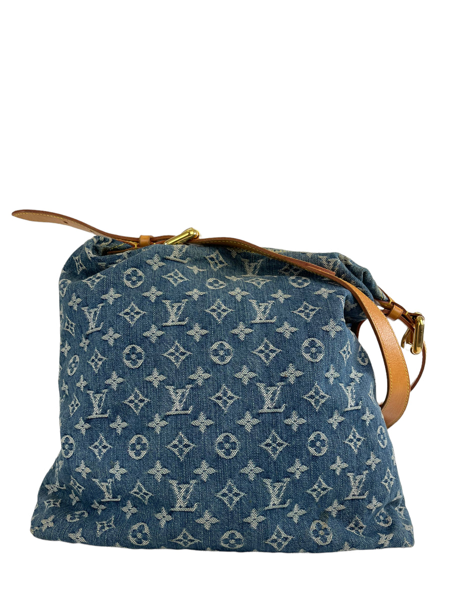 Baggy crossbody bag Louis Vuitton Blue in Denim - Jeans - 29208596