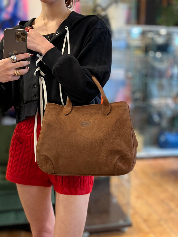 Longchamp Brown Roseau Leather Tote