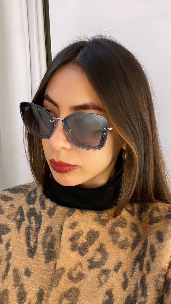 MiuMiu Blue  Rectangular Sunglasses