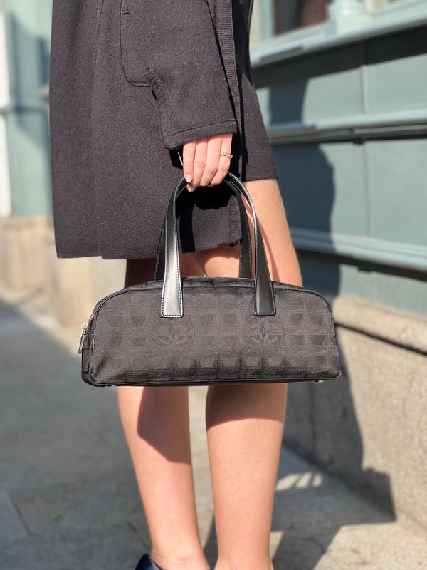 Chanel Vintage Black CC Nylon Tote