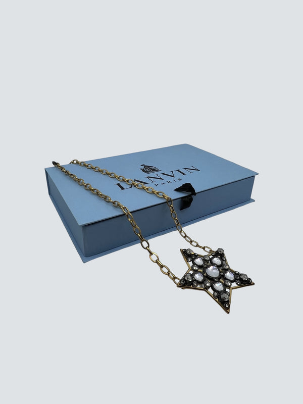 Lanvin Paris Goldtone Star Necklace