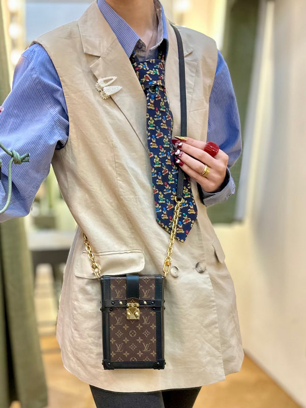 Louis Vuitton Monogram Canvas & Leather Vertical Trunk Crossbody