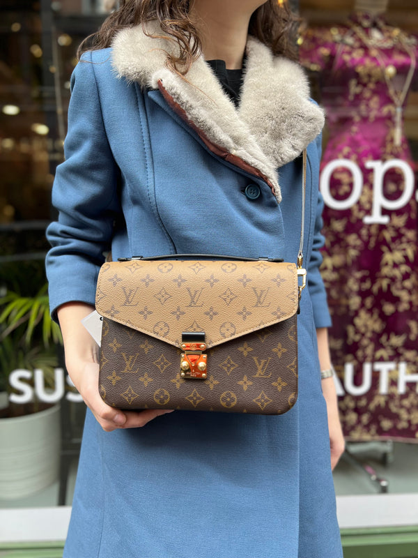 Louis Vuitton Monogram & Reverse Monogram Canvas “Pochette Metis”