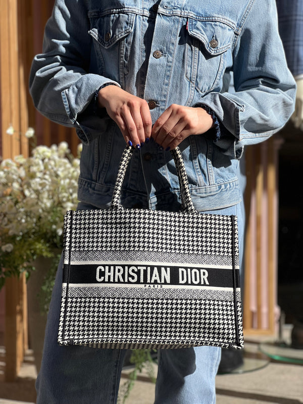 Christian Dior Monochrome Canvas Medium Book Tote