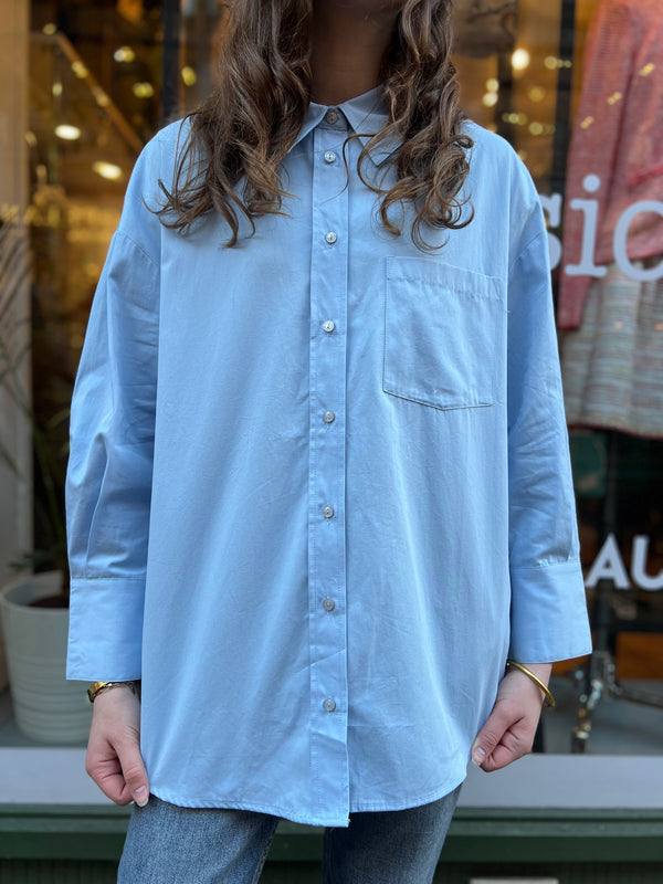 Anine Bing Size Large Blue Shirt