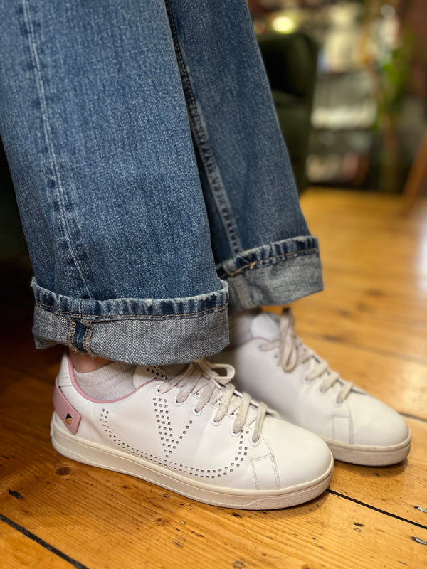 Valentino White Leather Sneakers - Size UK 6