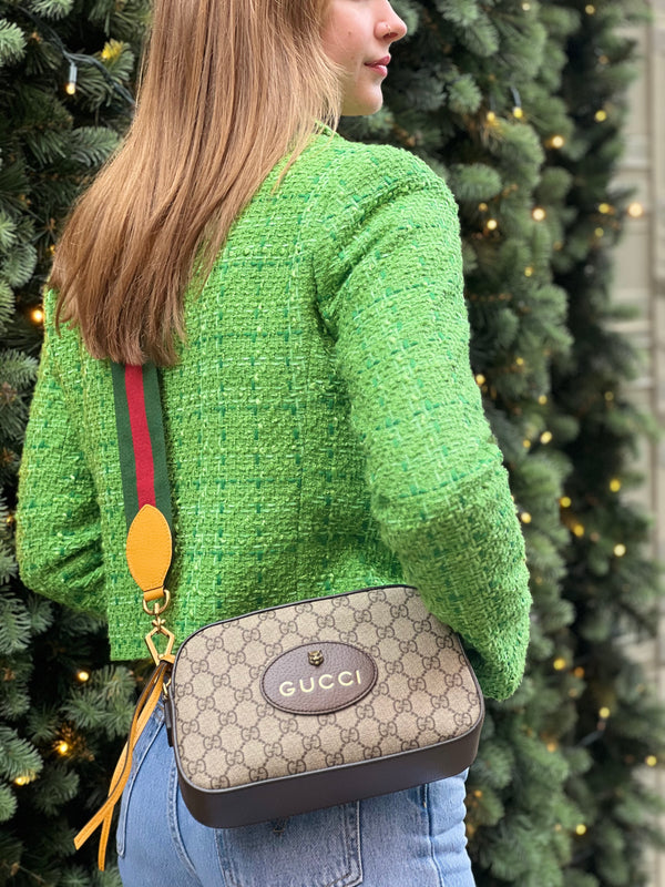 Gucci Monogram Canvas GG Ophidia Camera Bag