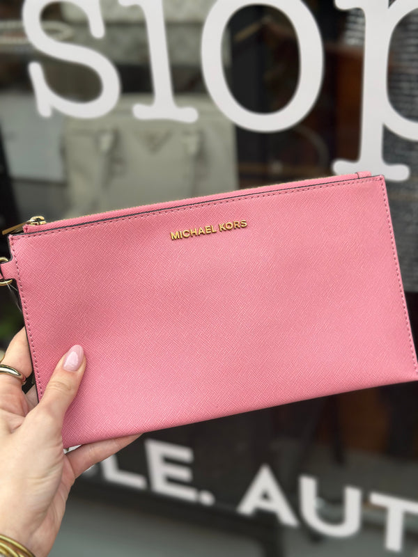 Michael Kors Pink Leather Pouch