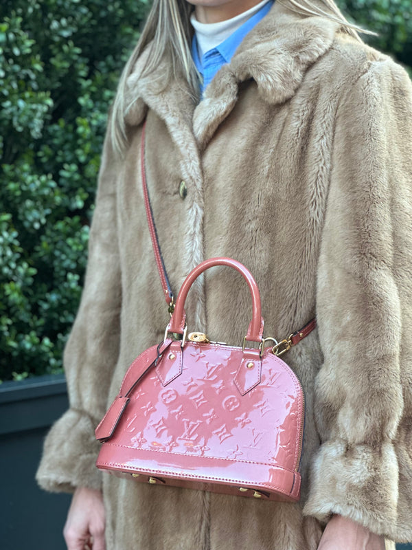 Louis Vuitton Peach Vernis Leather "Alma BB"