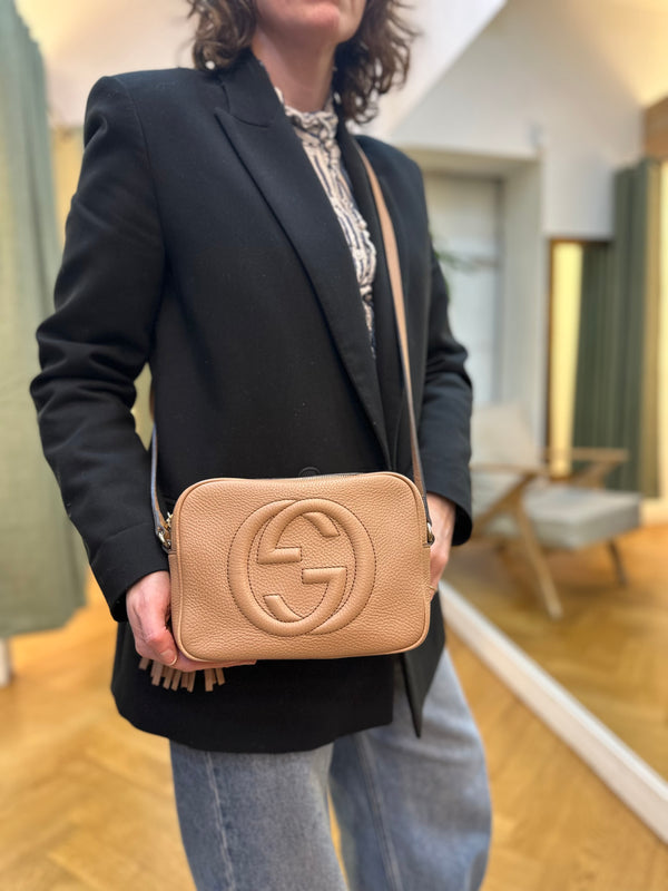 Gucci Tan Leather “Soho” Crossbody