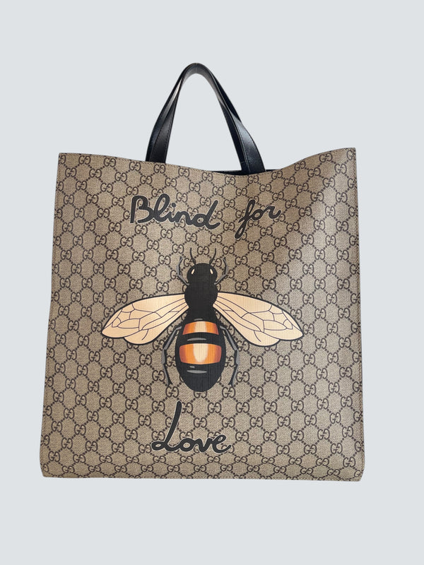 Gucci Monogram Canvas Bee Tote