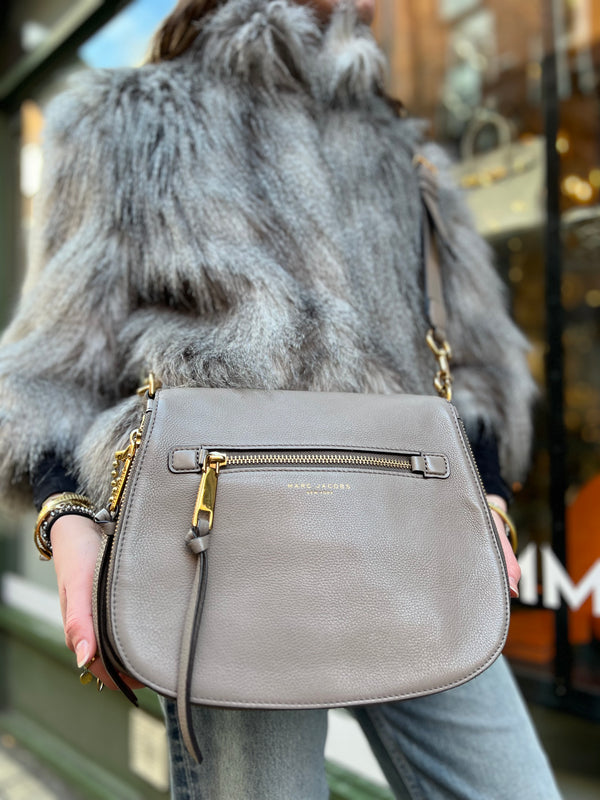 Marc Jacobs Grey Leather Recruit Handbag