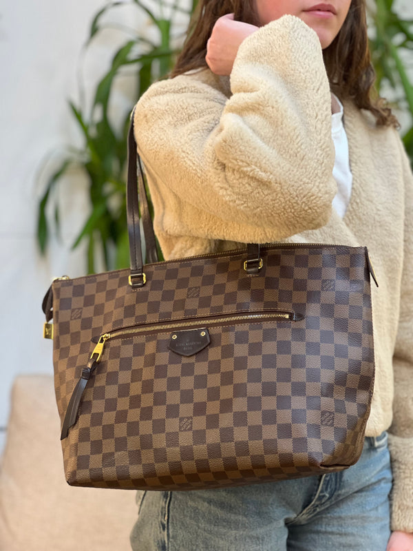 Louis Vuitton Damier Ebene Canvas "Iena" Tote