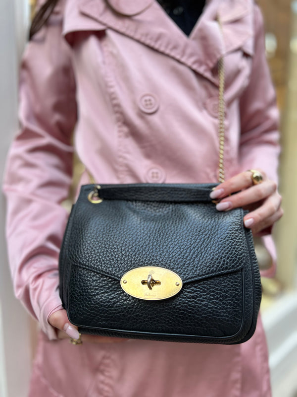 Mulberry Black Leather “Darley” Crossbody