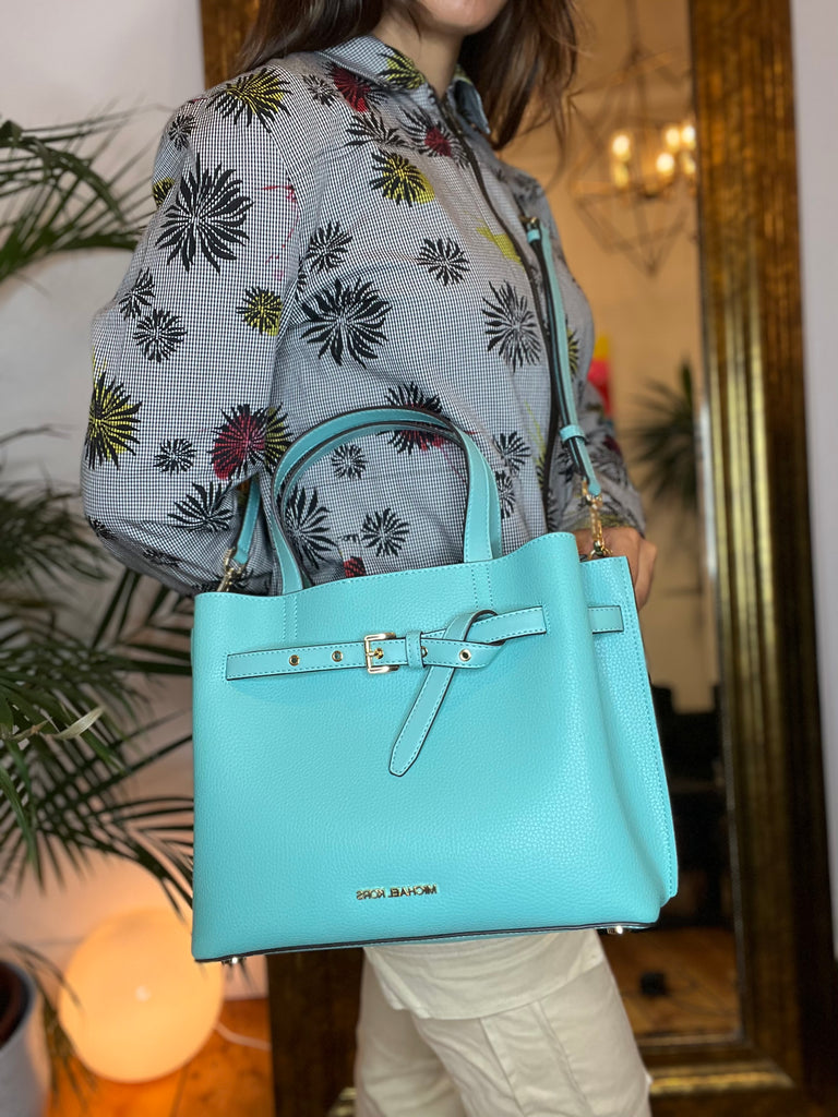 Michael kors teal on sale handbag