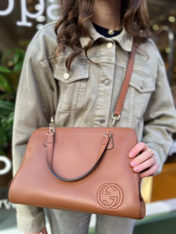 Gucci Tan Leather “Soho” Tote