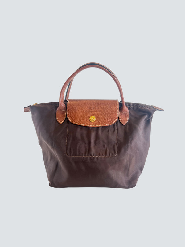 Longchamp Brown Nylon "Le Pliage" Tote