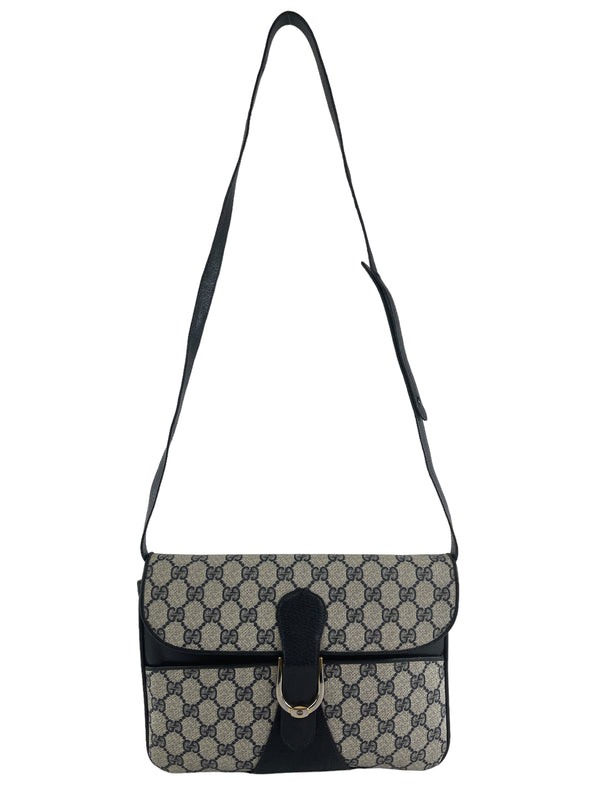 Gucci Vintage Navy Monogram Canvas Crossbody