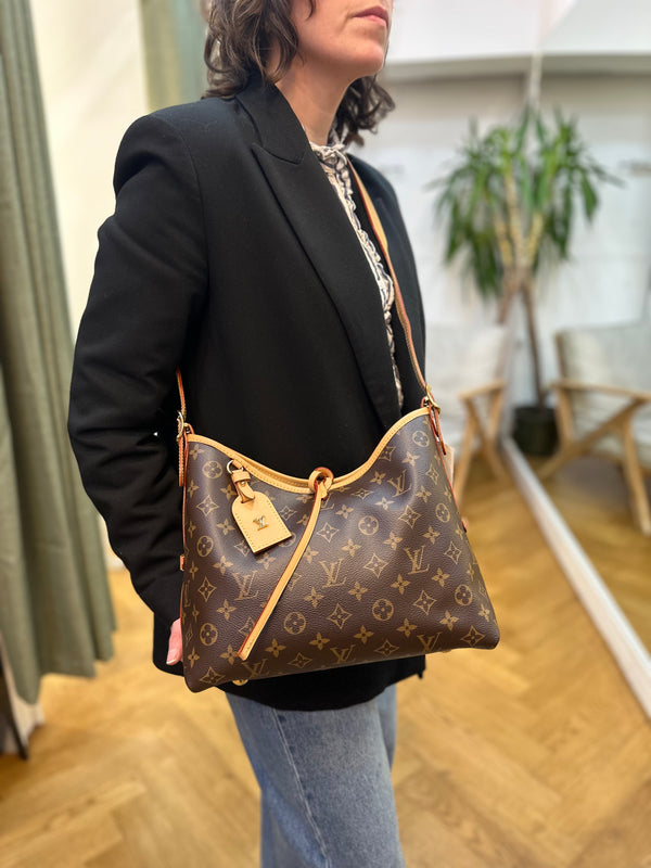 Louis Vuitton Monogram Canvas Carry All PM  Handbag/= This bag has an extra Strap