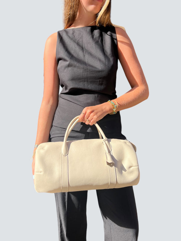 Hermès Ivory Swift Leather Parchemin Handbag