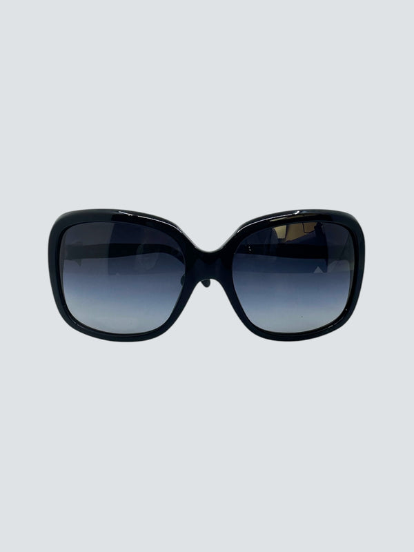 Chanel Black Round With Bow Sunglasses