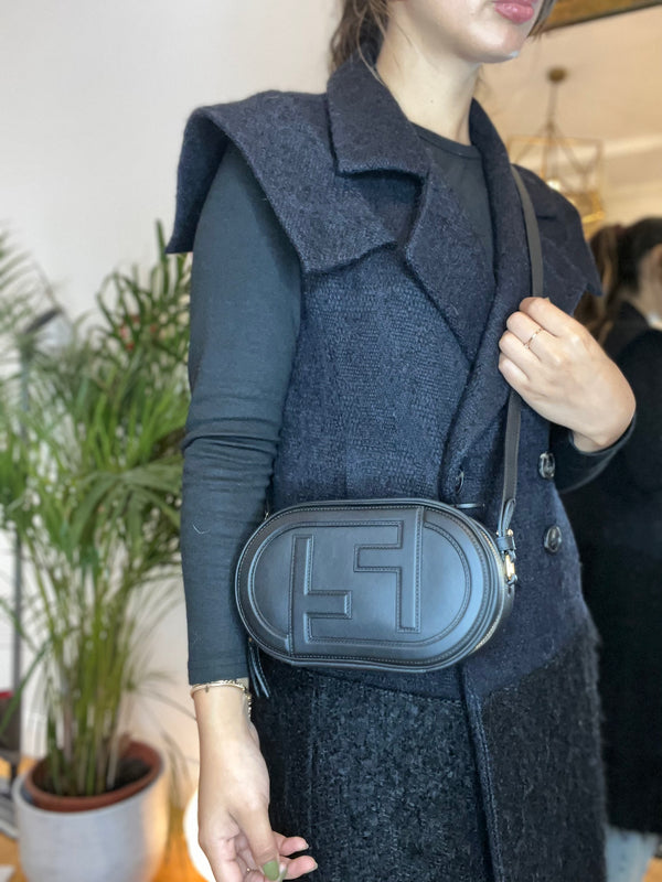 Fendi Black O’Lock Mini Camera Case Crossbody