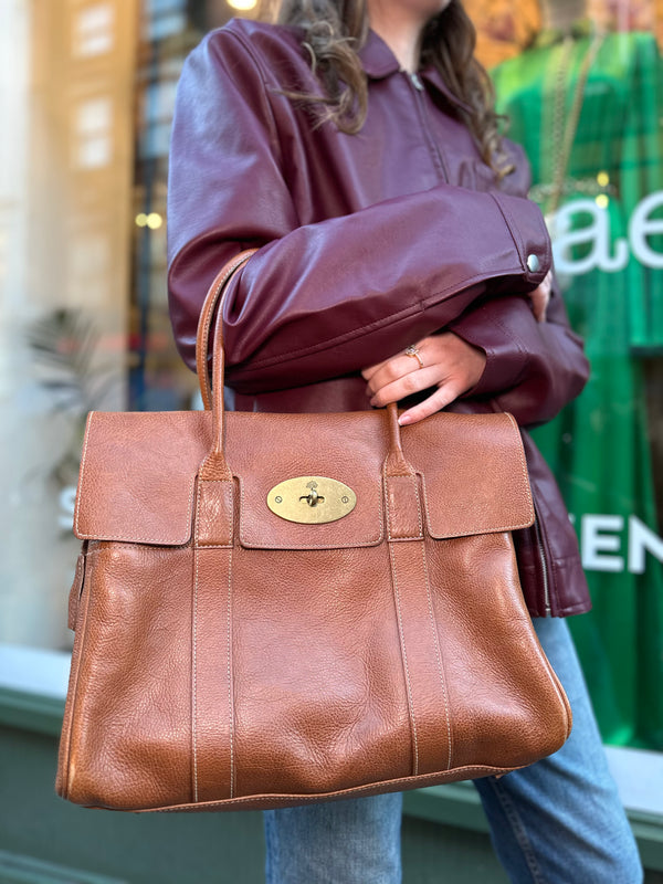 Mulberry Oak Leather "Bayswater" Tote