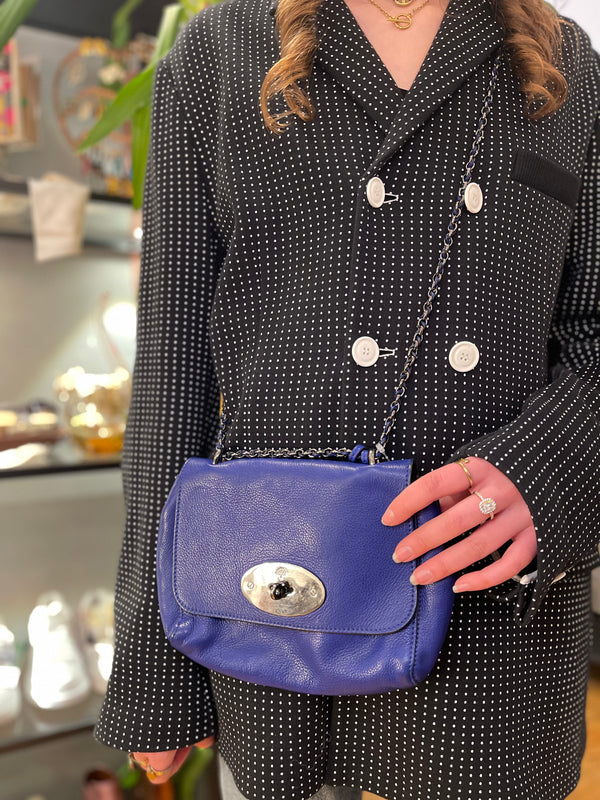 Mulberry Purple Leather “Lily” Crossbody