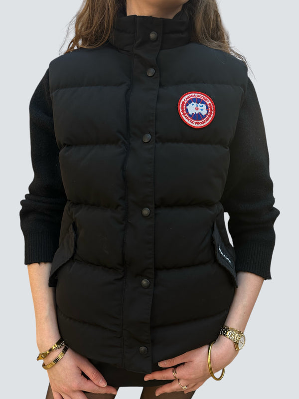 Canada Goose Black Down Fillet Gillet - Size X-Large