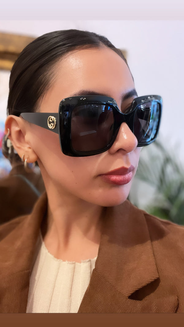 Gucci Black Oversized Sunglasses