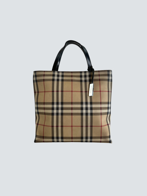 Burberry Monogram Canvas Tote