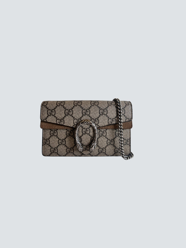 Gucci Monogram Canvas GG Super Mini “Dionysus” Crossbody