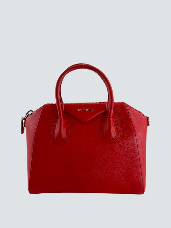 Givenchy Red Leather "Antigona" Tote