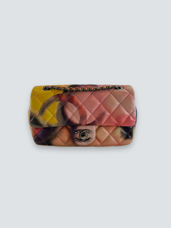 Chanel Multi Colour "Flower Power" Lambskin Leather Mini Crossbody