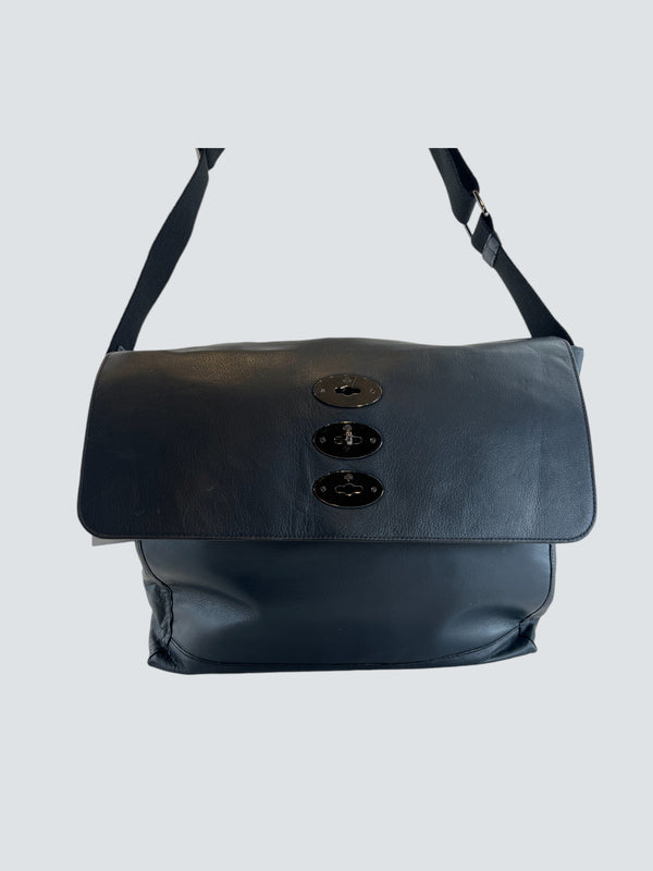 Mulberry Navy Leather Brynmore Satchel