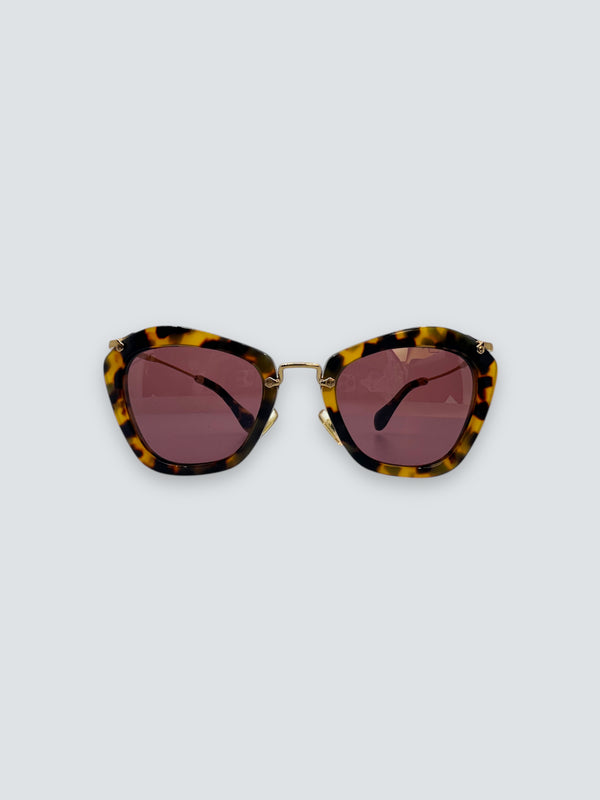 MiuMiu Tortoise Shell Cat Eye Sunglasses