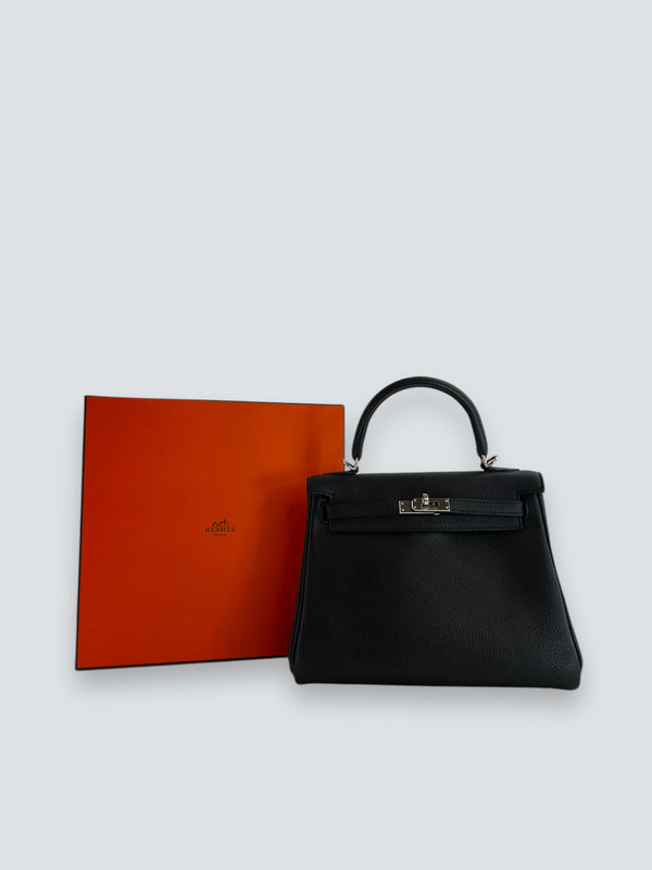 Hermès Black Togo Leather "Kelly 25"