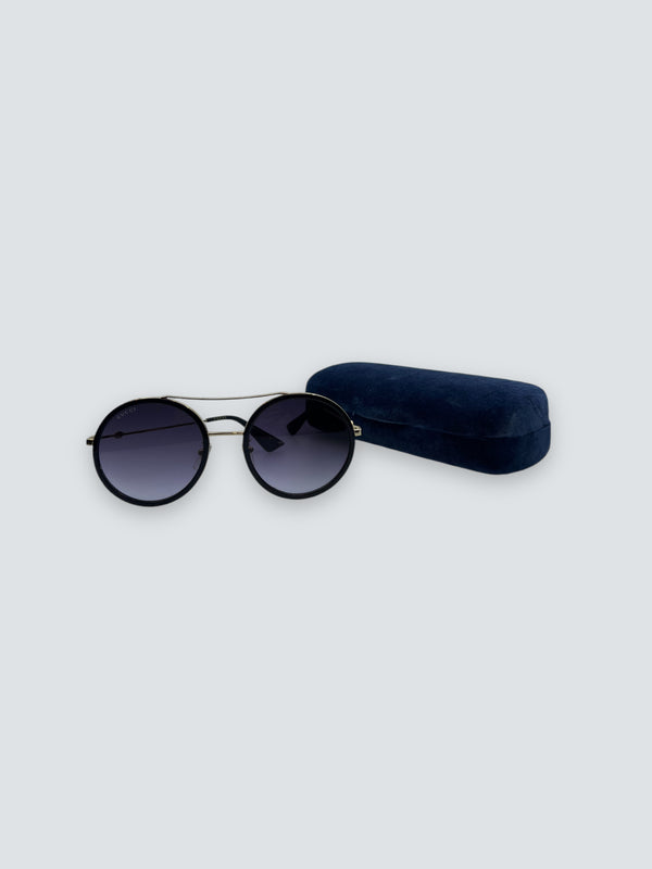 Gucci Black Round  Sunglasses