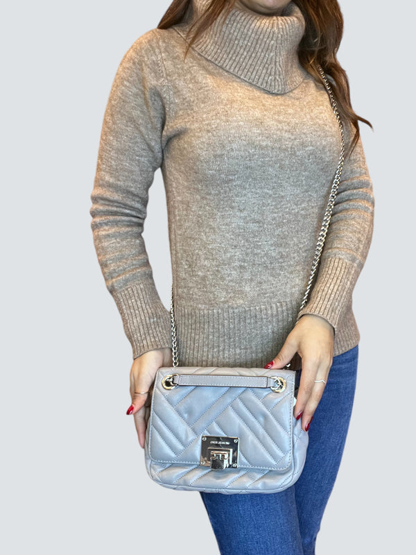 Michael Kors Grey Leather Small Crossbody