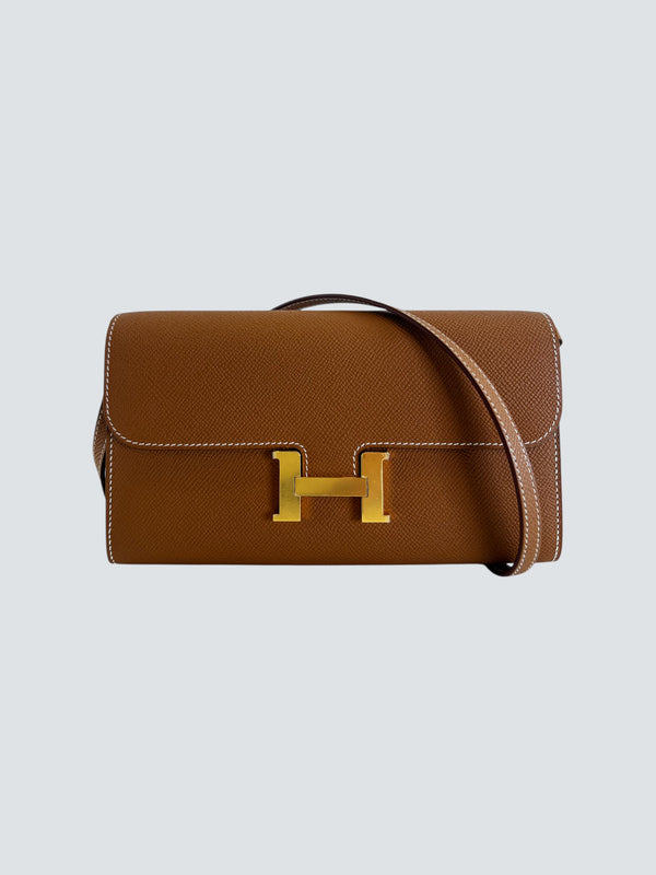 Hermès Tan Epsom Leather "Constance TO-GO" Wallet