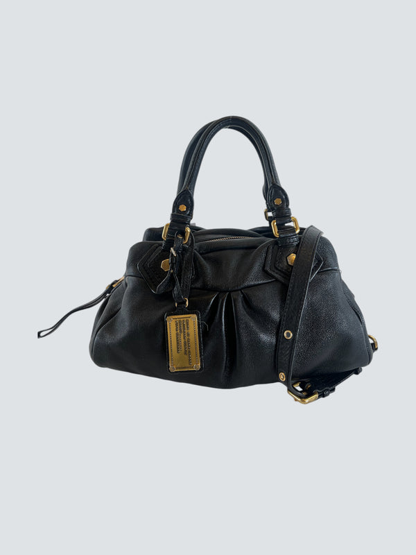 Marc Jacobs Black Leather “Classic Q” Tote