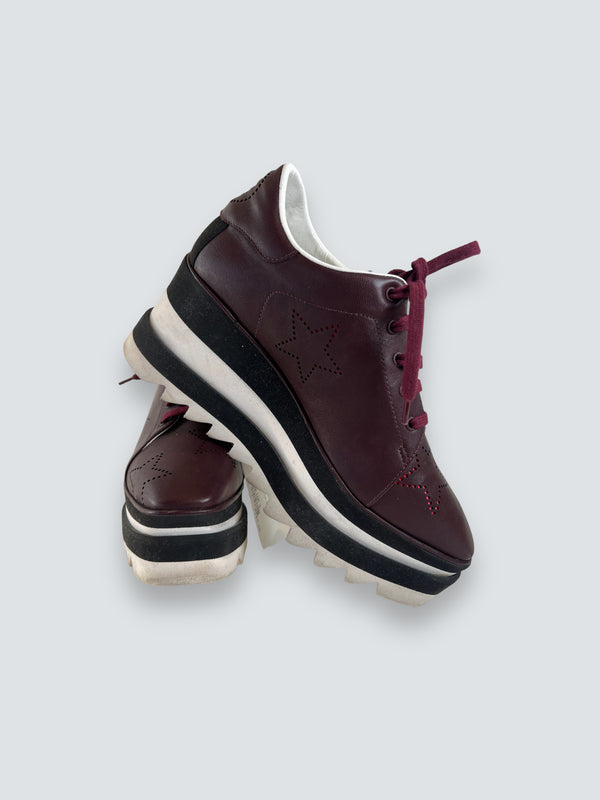 Stella McCartney Size UK 3 Burgundy Shoes