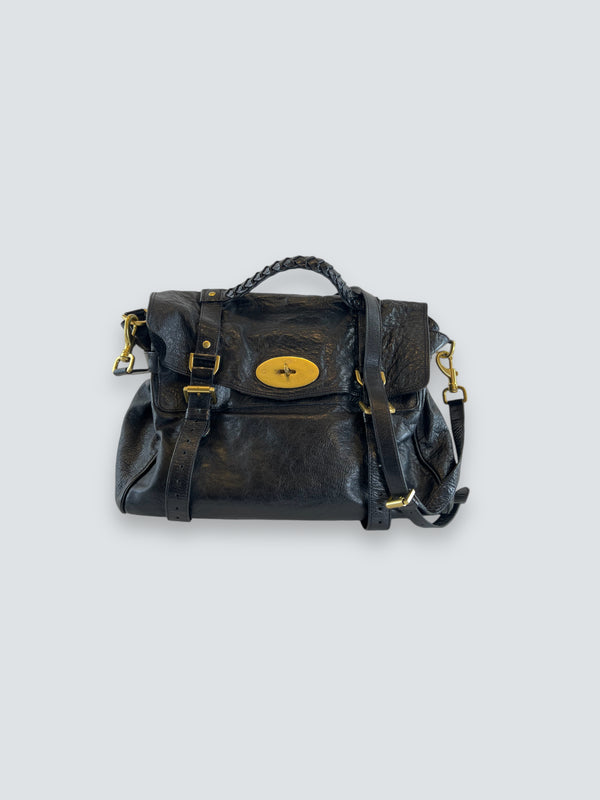 Mulberry Black Leather “Alexa” Satchel