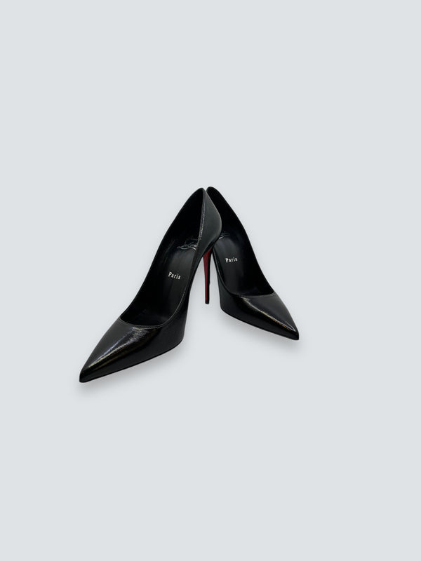 Louboutins Size Uk 5 Black Leather Kate 100 Shoes