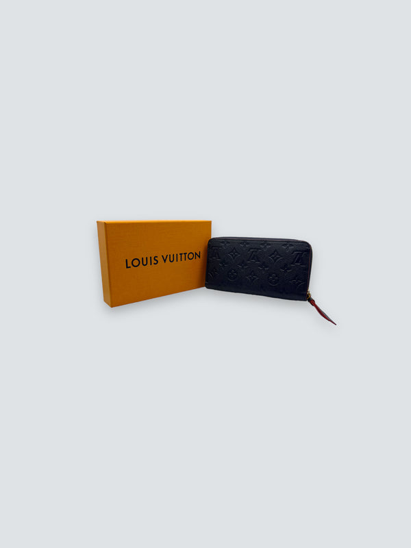 Louis Vuitton Navy Empriente Leather Zippy Wallet